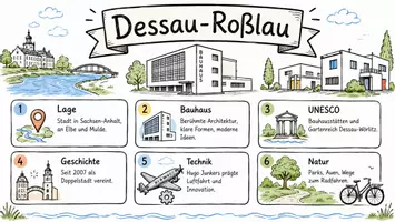 Vorschau - Arbeitsblätter - Lernposter + Arbeitsblätter "Dessau-Roßlau" + Lösung & MP3 + Infografik - Seite 2