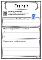 Vorschau - Unterrichtsreihen - Freiheit Lückentext mit Wortspeicher Hörverstehen und Suchsel - Seite 3