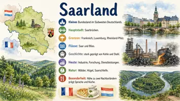 Vorschau - Arbeitsblätter - Arbeitsblätter zum Thema "Saarland" + Lösung & MP3 + Infografik - Seite 1