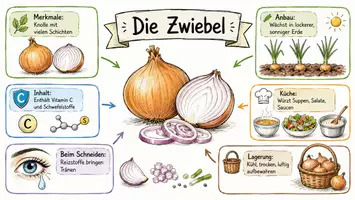 Vorschau - Arbeitsblätter - Arbeitsblätter zum Thema "Zwiebel" + Lösung & MP3 + Infografik - Seite 1
