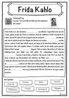 Vorschau - Unterrichtsreihen - Frida Kahlo Lückentext mit Wortspeicher Hörverstehen und Suchsel - Seite 1