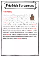 Vorschau - Unterrichtsreihen - Friedrich Barbarossa Lückentext mit Wortspeicher Hörverstehen und Suchsel - Seite 2