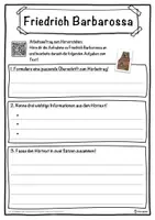 Vorschau - Unterrichtsreihen - Friedrich Barbarossa Lückentext mit Wortspeicher Hörverstehen und Suchsel - Seite 3