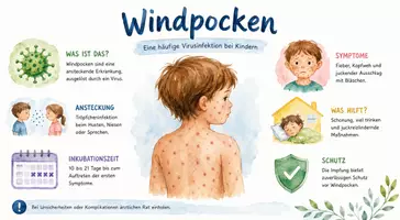 Vorschau - Arbeitsblätter - Arbeitsblatt "Windpocken" + Onlineübung & MP3 + Infografik - Seite 2