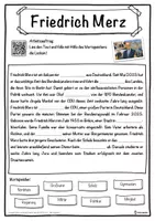Vorschau - Unterrichtsreihen - Friedrich Merz Lückentext mit Wortspeicher Hörverstehen und Suchsel - Seite 1