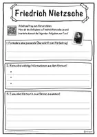 Vorschau - Unterrichtsreihen - Friedrich Nietzsche Lückentext mit Wortspeicher Hörverstehen und Suchsel - Seite 3