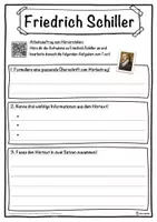 Vorschau - Unterrichtsreihen - Friedrich Schiller Lückentext mit Wortspeicher Hörverstehen und Suchsel - Seite 3