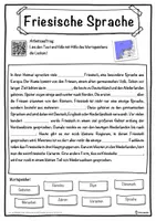 Vorschau - Unterrichtsreihen - Friesische Sprache Lückentext mit Wortspeicher Hörverstehen und Suchsel - Seite 1