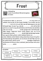Vorschau - Unterrichtsreihen - Frost Lückentext mit Wortspeicher Hörverstehen und Suchsel - Seite 1