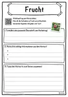 Vorschau - Unterrichtsreihen - Frucht Lückentext mit Wortspeicher Hörverstehen und Suchsel - Seite 3