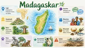 Vorschau - Arbeitsblätter - Arbeitsblätter zum Thema "Die Insel Madagaskar" + Lösung & MP3 + Infografiken - Seite 3