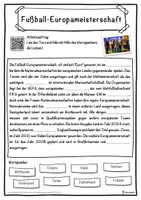 Vorschau - Unterrichtsreihen - Fußball-Europameisterschaft Lückentext mit Wortspeicher Hörverstehen und Suchsel - Seite 1