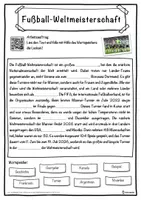Vorschau - Unterrichtsreihen - Fußball-Weltmeisterschaft Lückentext mit Wortspeicher Hörverstehen und Suchsel - Seite 1