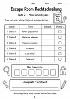 Vorschau - Arbeitsblätter - Rechtschreibung Klasse 3/4 Escape Room - Seite 2
