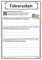 Vorschau - Unterrichtsreihen - Führerschein Lückentext mit Wortspeicher Hörverstehen und Suchsel - Seite 3