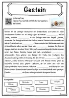 Vorschau - Unterrichtsreihen - Gestein Lückentext mit Wortspeicher Hörverstehen und Suchsel - Seite 1