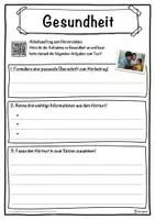Vorschau - Unterrichtsreihen - Gesundheit Lückentext mit Wortspeicher Hörverstehen und Suchsel - Seite 3