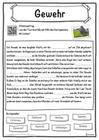 Vorschau - Unterrichtsreihen - Gewehr Lückentext mit Wortspeicher Hörverstehen und Suchsel - Seite 1