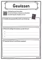 Vorschau - Unterrichtsreihen - Gewissen Lückentext mit Wortspeicher Hörverstehen und Suchsel - Seite 3