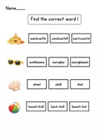 Vorschau - Arbeitsblätter - Find the correct word! Summer edition - Seite 3