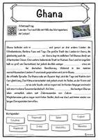 Vorschau - Unterrichtsreihen - Ghana Lückentext mit Wortspeicher Hörverstehen und Suchsel - Seite 1