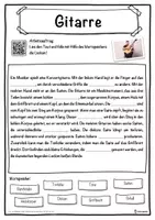 Vorschau - Unterrichtsreihen - Gitarre Lückentext mit Wortspeicher Hörverstehen und Suchsel - Seite 1