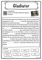 Vorschau - Unterrichtsreihen - Gladiator Lückentext mit Wortspeicher Hörverstehen und Suchsel - Seite 1