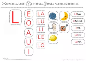 anteprima - Esercizi - LE SILLABE LA LE LI LO LU – CARTELLI MURALI - Pagina 2