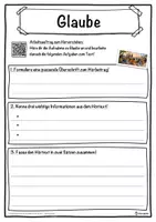 Vorschau - Unterrichtsreihen - Glaube Lückentext mit Wortspeicher Hörverstehen und Suchsel - Seite 3