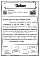 Vorschau - Unterrichtsreihen - Globus Lückentext mit Wortspeicher Hörverstehen und Suchsel - Seite 1