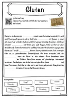 Vorschau - Unterrichtsreihen - Gluten Lückentext mit Wortspeicher Hörverstehen und Suchsel - Seite 1