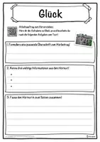 Vorschau - Unterrichtsreihen - Glück Lückentext mit Wortspeicher Hörverstehen und Suchsel - Seite 3