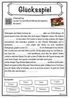 Vorschau - Unterrichtsreihen - Glücksspiel Lückentext mit Wortspeicher Hörverstehen und Suchsel - Seite 1