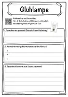 Vorschau - Unterrichtsreihen - Glühlampe Lückentext mit Wortspeicher Hörverstehen und Suchsel - Seite 3