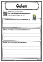 Vorschau - Unterrichtsreihen - Golem Lückentext mit Wortspeicher Hörverstehen und Suchsel - Seite 3