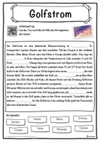 Vorschau - Unterrichtsreihen - Golfstrom Lückentext mit Wortspeicher Hörverstehen und Suchsel - Seite 1