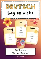 Vorschau - Spiele - Sag es nicht: 40 Karten zum Thema "Sommer" - Deckblatt