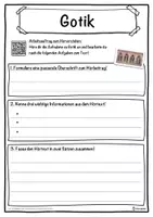 Vorschau - Unterrichtsreihen - Gotik Lückentext mit Wortspeicher Hörverstehen und Suchsel - Seite 3