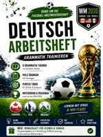 Vorschau - Arbeitsblätter - Fußball-WM 2026 – Deutsch Arbeitsheft mit Lösungen - Deckblatt