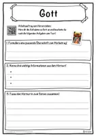 Vorschau - Unterrichtsreihen - Gott Lückentext mit Wortspeicher Hörverstehen und Suchsel - Seite 3