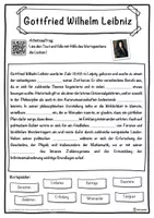 Vorschau - Unterrichtsreihen - Gottfried Wilhelm Leibniz Lückentext mit Wortspeicher Hörverstehen und Suchsel - Seite 1