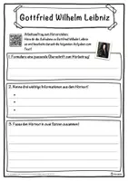 Vorschau - Unterrichtsreihen - Gottfried Wilhelm Leibniz Lückentext mit Wortspeicher Hörverstehen und Suchsel - Seite 3