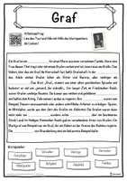 Vorschau - Unterrichtsreihen - Graf Lückentext mit Wortspeicher Hörverstehen und Suchsel - Seite 1