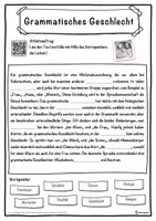 Vorschau - Unterrichtsreihen - Grammatisches Geschlecht Lückentext mit Wortspeicher Hörverstehen und Suchsel - Seite 1