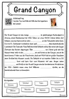 Vorschau - Unterrichtsreihen - Grand Canyon Lückentext mit Wortspeicher Hörverstehen und Suchsel - Seite 1