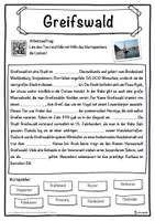 Vorschau - Unterrichtsreihen - Greifswald Lückentext mit Wortspeicher Hörverstehen und Suchsel - Seite 1