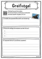 Vorschau - Unterrichtsreihen - Greifvögel Lückentext mit Wortspeicher Hörverstehen und Suchsel - Seite 3