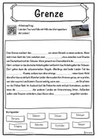 Vorschau - Unterrichtsreihen - Grenze Lückentext mit Wortspeicher Hörverstehen und Suchsel - Seite 1