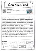 Vorschau - Unterrichtsreihen - Griechenland Lückentext mit Wortspeicher Hörverstehen und Suchsel - Seite 1