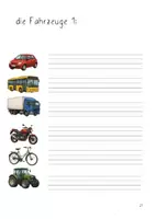 Vorschau - Arbeitsblätter - Freebie: Wörter Schreiben Fahrzeuge 1. Klasse - Seite 1
